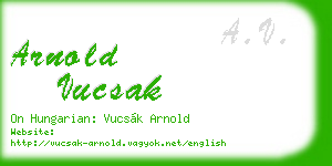 arnold vucsak business card